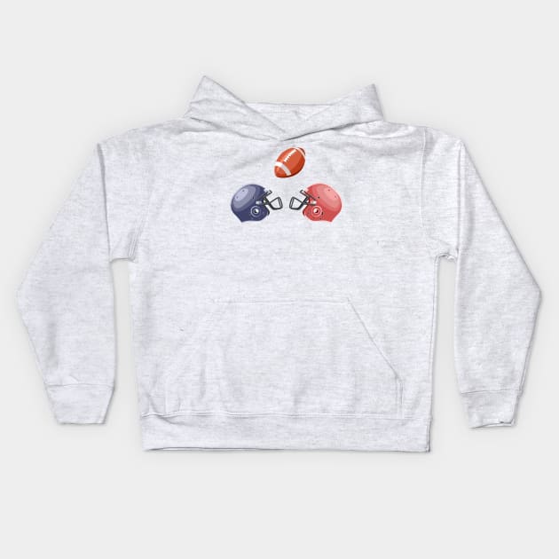 American football Kids Hoodie by Maria Zavoychinskiy 